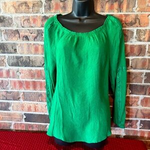 Hope & Harlow Green Long Sleeve Top Women’s Size: Large
